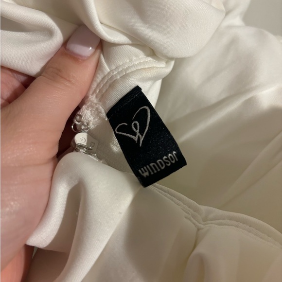 White Ruffle Mini Dress - Picture 7 of 7